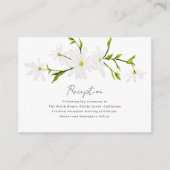 Watercolor Daisy Floral Wedding Card Begleitkarte (Vorderseite)