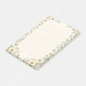 Watercolor-Daisy-Garten-liniert  Post-it Klebezettel (angewinkelt)