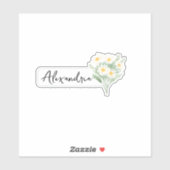 Watercolor Daisy ID Aufkleber (Blatt)