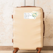Watercolor Daisy Luggage ID Aufkleber