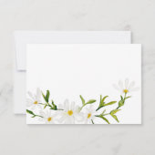 Watercolor Daisy Wedding Floral Danke Karte (Rückseite)