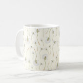 Watercolor Dandelion Flowers Seamless Pattern Kaffeetasse (Vorderseite Links)