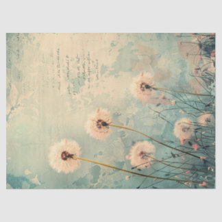Watercolor Dandelion Fluff Decoupage Seidenpapier