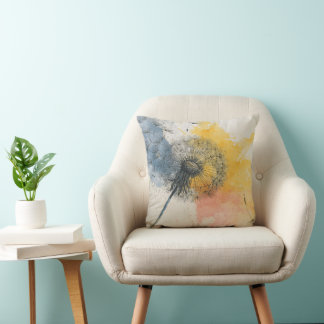 Watercolor Dandelion Kissen