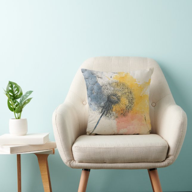 Watercolor Dandelion Kissen (Stuhl )