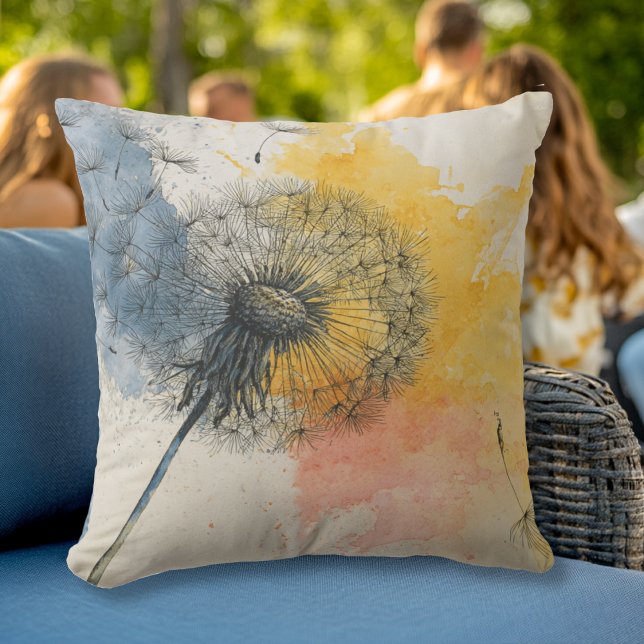 Watercolor Dandelion Kissen (Von Creator hochgeladen)