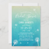 Watercolor Dandelion Spring Wedding Brautparty Einladung (Vorderseite)