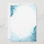Watercolor Dash Elegante Moderne Kunst, Dichtung u Einladung (Rückseite)