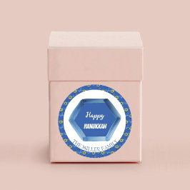 Watercolor David Stars Personalisiert Runder Aufkleber