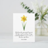 WATERCOLOR DECEMBER NARCISUSS BIRTH FLOWER POSTKARTE (Stehend Vorderseite)