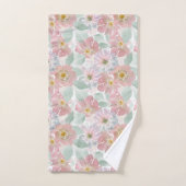 Watercolor delikate Blume. Badhandtuch Set (Handtuch)