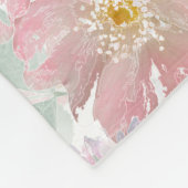 Watercolor delikate Blume. Fleecedecke (Ecke)