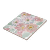 Watercolor delikate Blume.  Fliese (Seite)