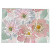 Watercolor delikate Blume. Große Geschenktüte (Rückseite)