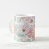 Watercolor delikate Blume. Kaffeetasse (Vorderseite Links)