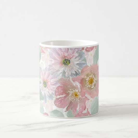 Watercolor delikate Blume. Kaffeetasse (Mittel)