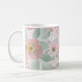 Watercolor delikate Blume. Kaffeetasse (Links)
