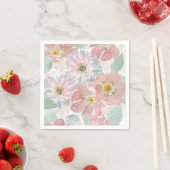 Watercolor delikate Blume. Serviette (Beispiel)