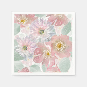 Watercolor delikate Blume. Serviette