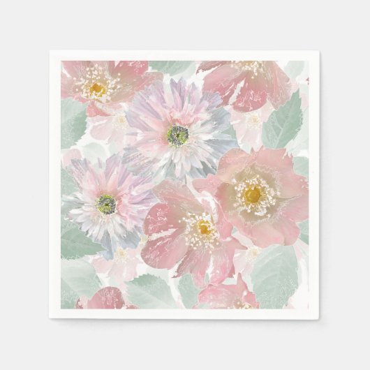 Watercolor delikate Blume. Serviette (Vorderseite)