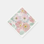 Watercolor delikate Blume. Serviette (Ecke)