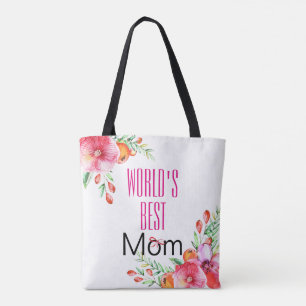 Watercolor-der Blumenmutter der Welt Tag der Tasche
