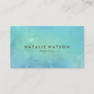 Watercolor, der modernen Minimalistischen Türkis Visitenkarte