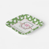 Watercolor Derby Day Horse Monogram Crest Party Pappteller (Gewinkelt)