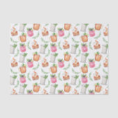 Watercolor Derby Day Mint Julep Drinks Seidenpapier (Vorderseite)