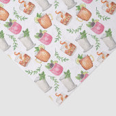 Watercolor Derby Day Mint Julep Drinks Seidenpapier (Ausschnitt)