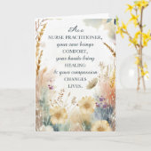 Watercolor des Nurse Practitioner Week Apprecive Karte (Gelbe Blume)