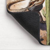 Watercolor Desert Bearded Dragon Mouse Pad Mousepad (Ecke)