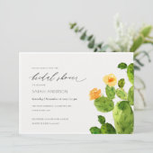 WATERCOLOR DESERT CACTUS BLUME BRAUTPARTY EINLADUNG (Stehend Vorderseite)