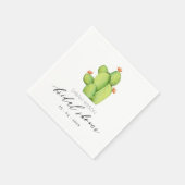 WATERCOLOR DESERT CACTUS BLUME BRAUTPARTY SERVIETTE (Ecke)