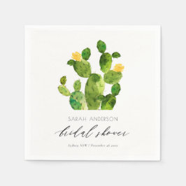 WATERCOLOR DESERT CACTUS BLUME BRAUTPARTY SERVIETTE
