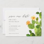 WATERCOLOR DESERT CACTUS BLUME SAVE THE DATE (Vorderseite)