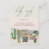 Watercolor Desert Cactus Boho Wedding Begleitkarte (Vorderseite)