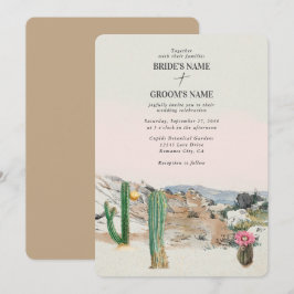 Watercolor Desert Cactus Boho Wedding Einladung