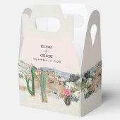Watercolor Desert Cactus Boho Wedding Favor Geschenkschachtel (Geöffnet)