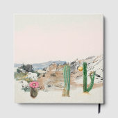 Watercolor Desert Cactus Boho Wedding Gästebuch (Rückseite)