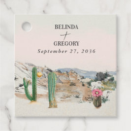 Watercolor Desert Cactus Boho Wedding Geschenkanhänger