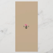 Watercolor Desert Cactus Boho Wedding Menükarte (Rückseite)