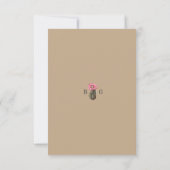 Watercolor Desert Cactus Boho Wedding RSVP Karte (Rückseite)