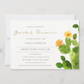 WATERCOLOR DESERT CACTUS FLORAL BRAUTPARTY EINLADUNG (Vorderseite)