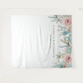 Watercolor Desert Cactus Wedding Welcome Backdrop Wandteppich (Vorderseite (Horizontal))