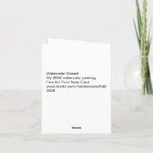 Watercolor Desert note card   Karte (Rückseite)