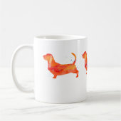 Watercolor-Design für Basset Hound Kaffeetasse (Links)