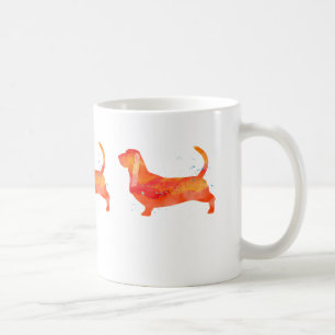 Watercolor-Design für Basset Hound Kaffeetasse