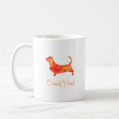 Watercolor-Design für Basset Hound Kaffeetasse (Links)