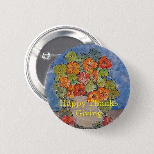 WaterColor-Design für Dankeschön Button (Vorne & Hinten)